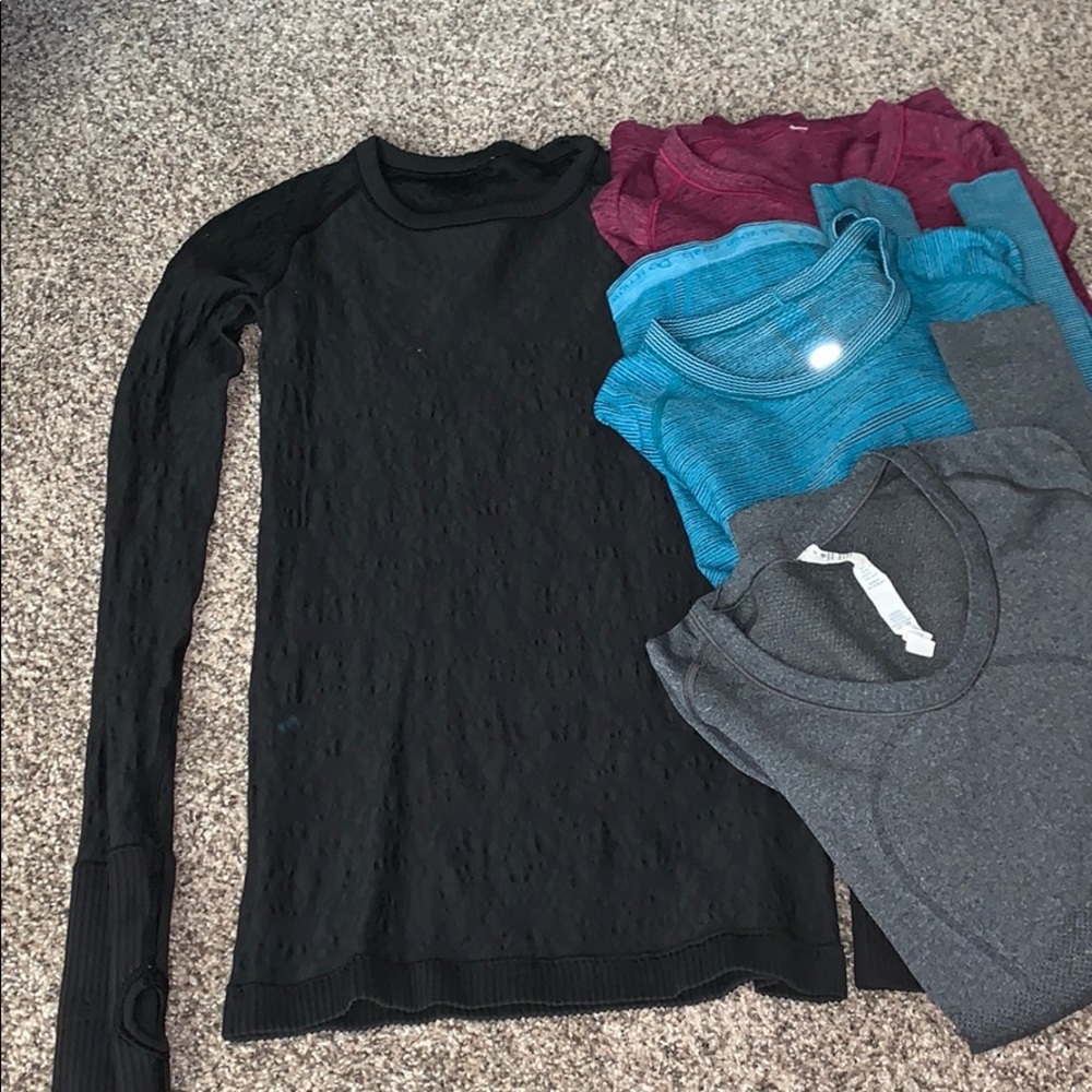 4 Lulu lemon long sleeve shirts